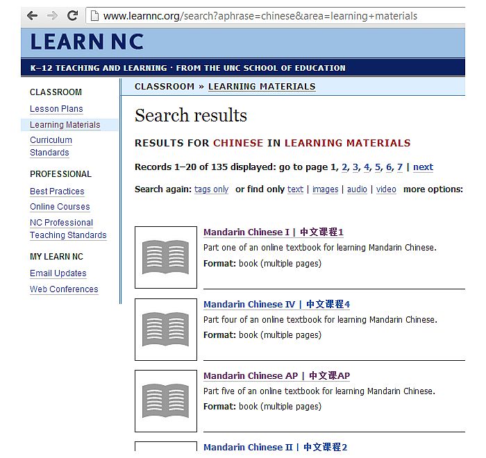 Chinese, UNC Chapel Hill